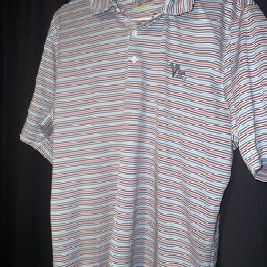 Under Armour Men's Striped Polo Shirt - Blue, Red, White